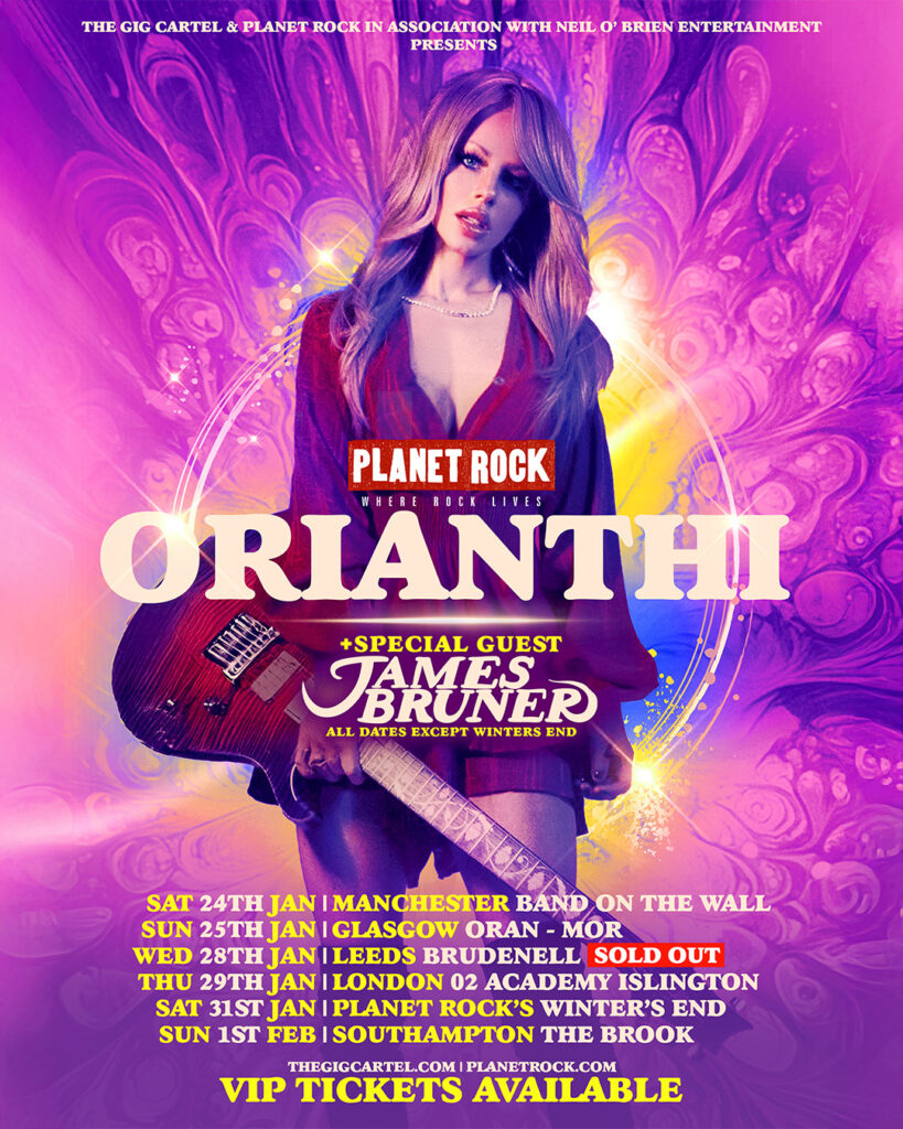 Orianthi tour poster — 2026